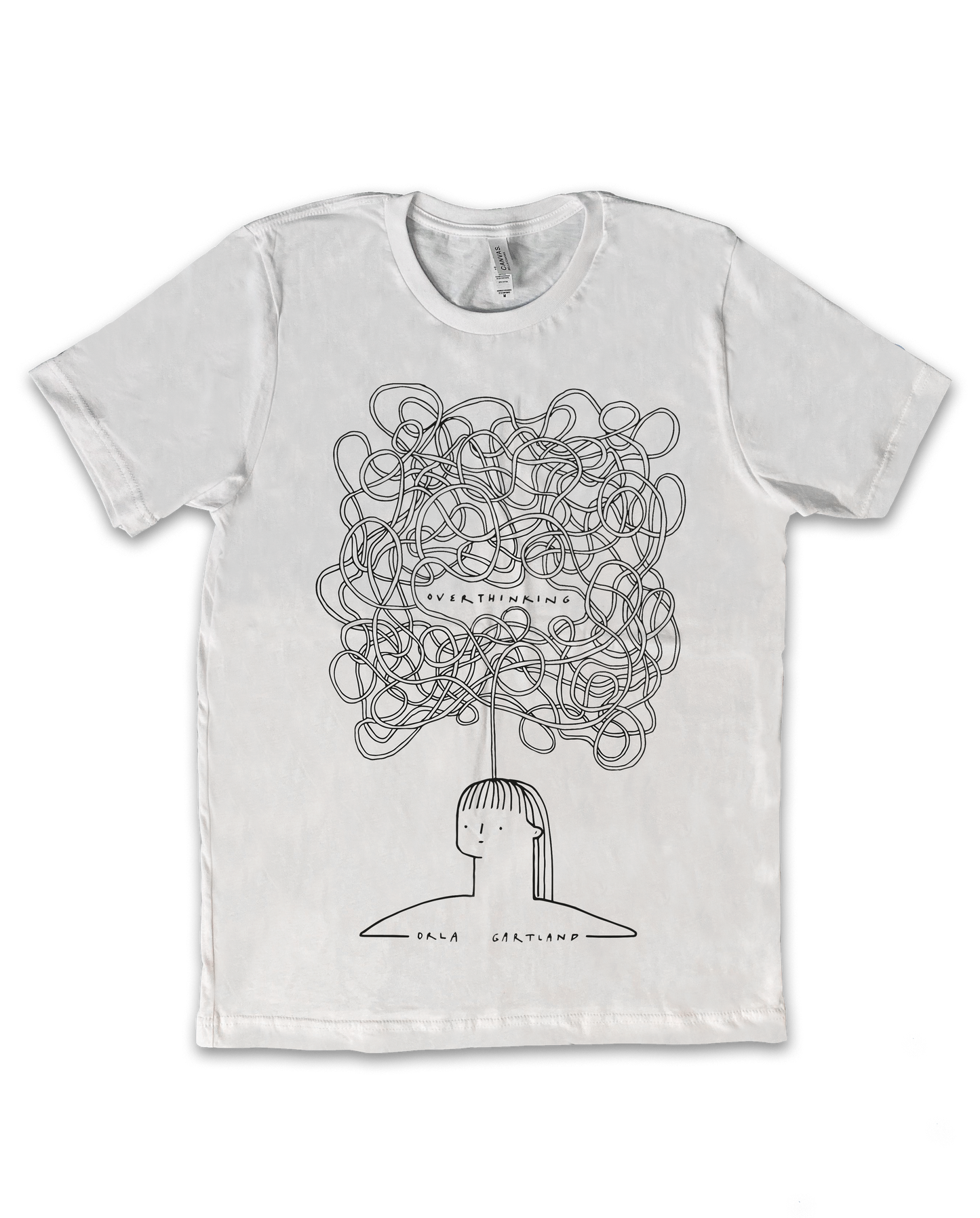 overthinking (white tee)