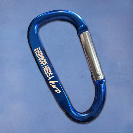 'Everybody Needs A Hero' Carabiner Clip