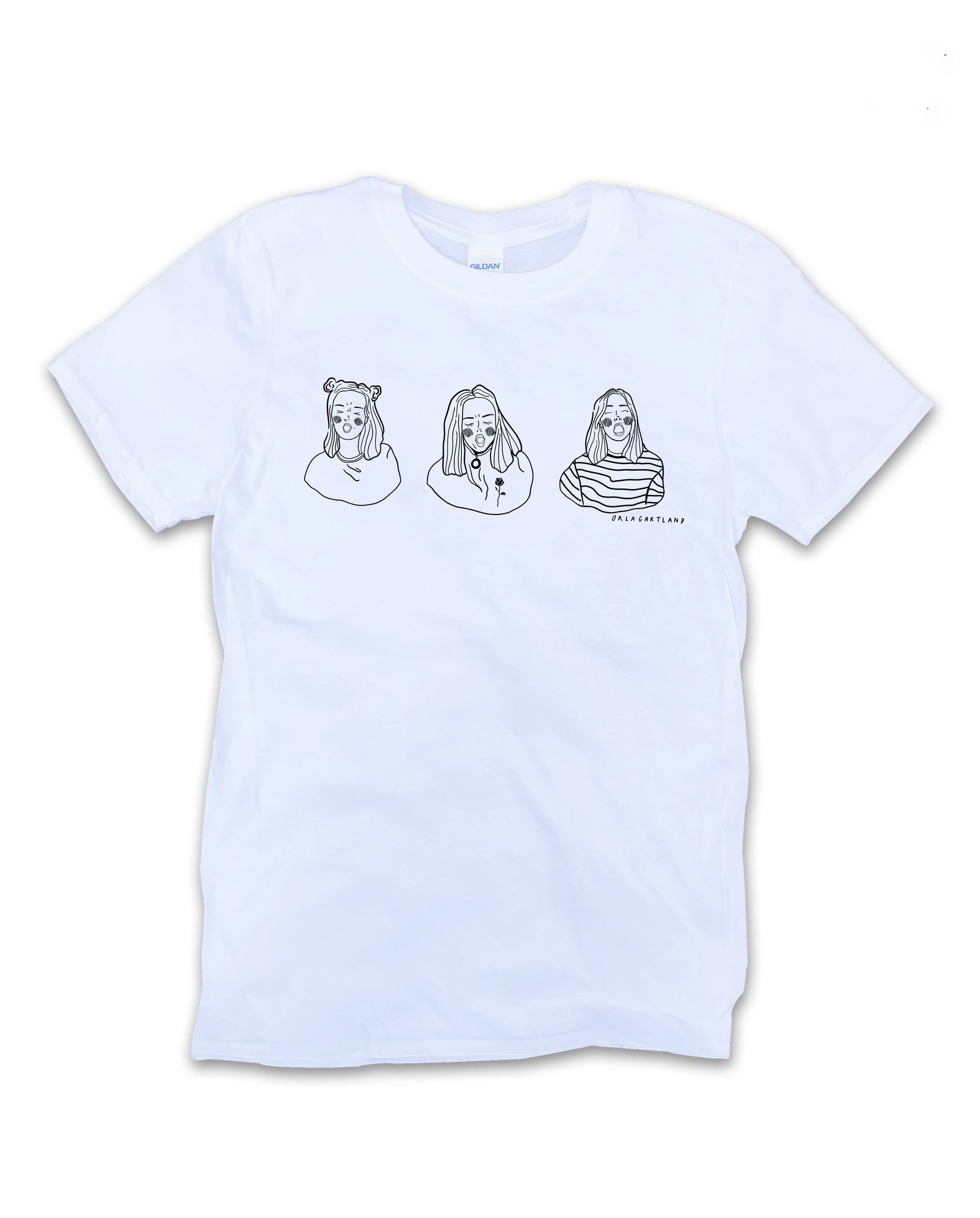Orla Gartland | faces (white tee / t-shirt) | Orla Gartland Official Store